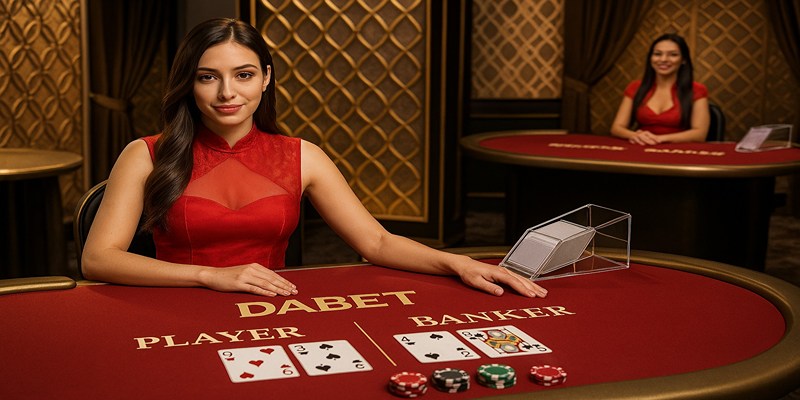 Trải nghiệm live casino Dabet sống động với dealer xinh đẹp và trò chơi thực tế