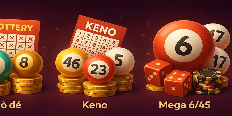 Khám phá loại hình xổ số: Lô đề, Keno, Mega 6/45 hấp dẫn tại Dabet